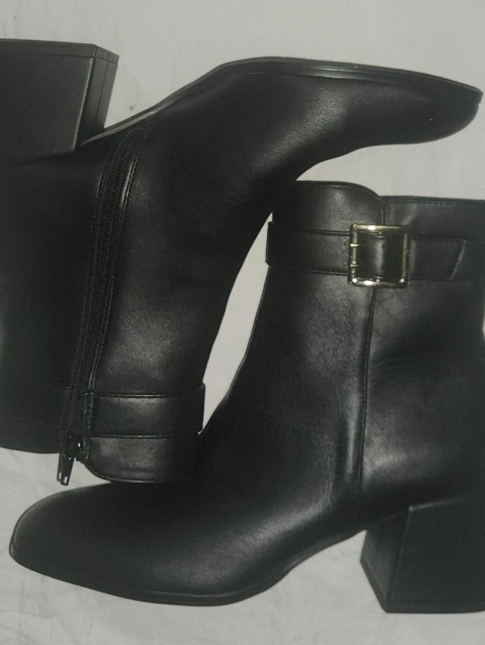 Madden Girl Side Zip Black Ankle Boots Size 10